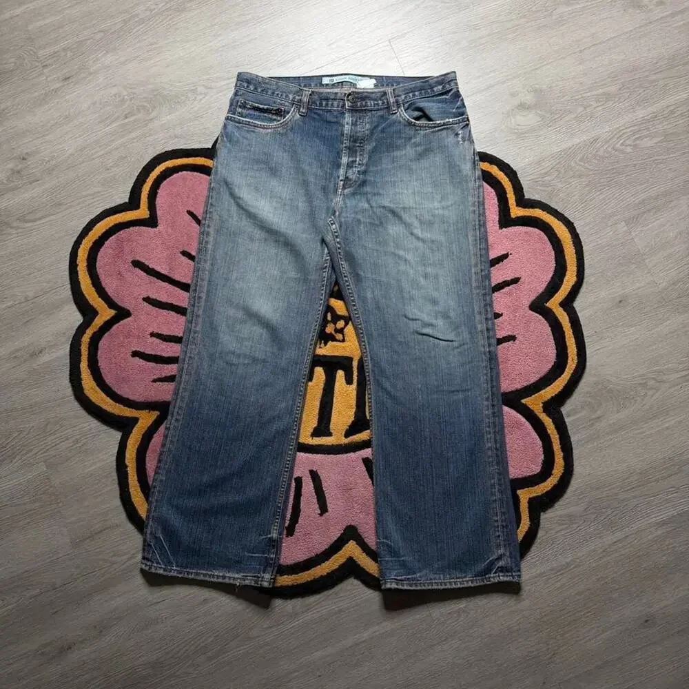 Vintage Y2K Gap Loose Boot Fit Denim Jeans Size 36x28 Blue